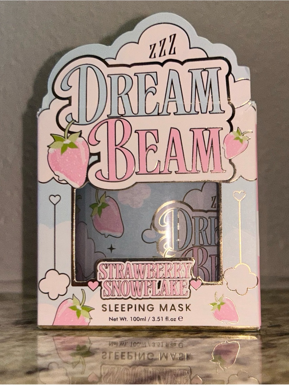 P.Louise Dream Beam Strawberry Snowflake Sleeping Mask - NIB